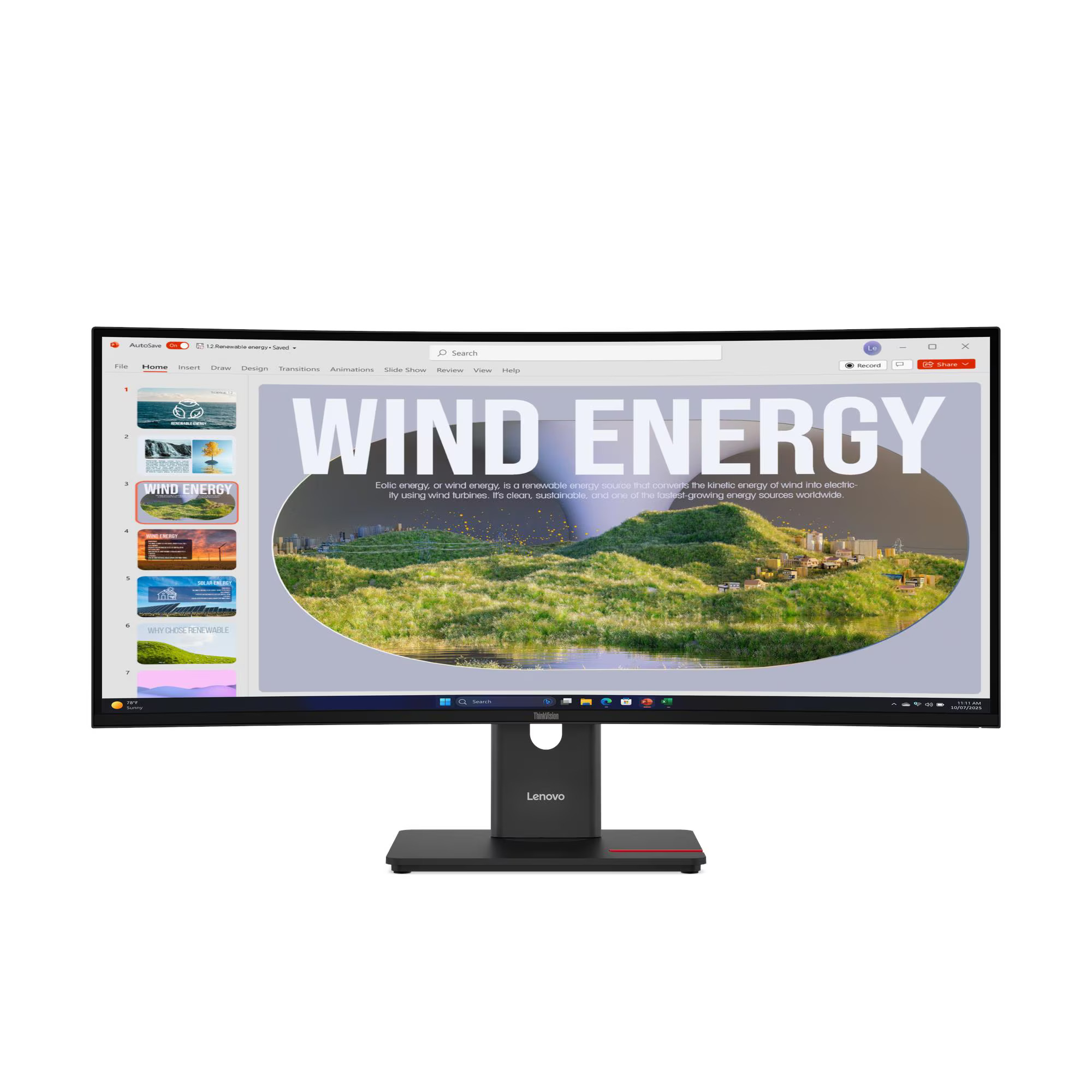 ThinkVision T34WD-40 Curved Monitor